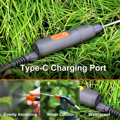 ES4-PRO Electric Sprayer 1 Gallon Built-in 4000mAh,Rechargeable Battery Powered Sprayer with Telescopic Wand,Plant Mister,Kitchen Cleaning,Indoor Watering Can for Plants (White)