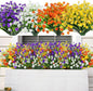 AmyHomie 20 Bundles Artificial Flowers for Outdoor Outside Spring Summer Decoration UV Resistant Faux Flowers No Fade Fake Plastic Plants Garden Porch Window Box Decorating