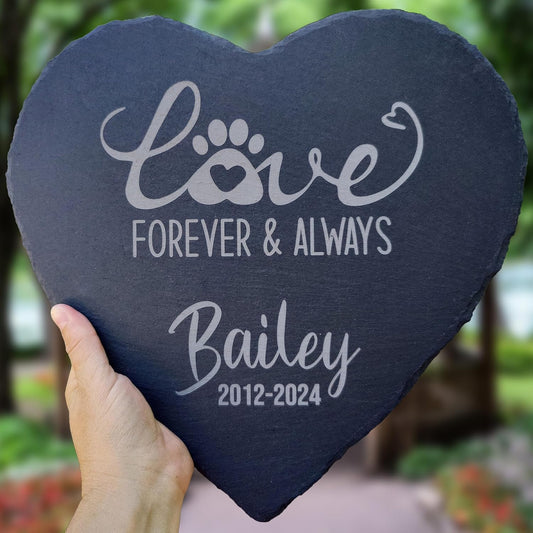 Dog Memorial Gifts for Loss of Dog, Cemetery Decorations for Grave, Pet Loss Sympathy Gift, Personalized Remembrance Garden Stone, Cat Lovers Heaven Grave Markers Bereavement Headstone (A07H)