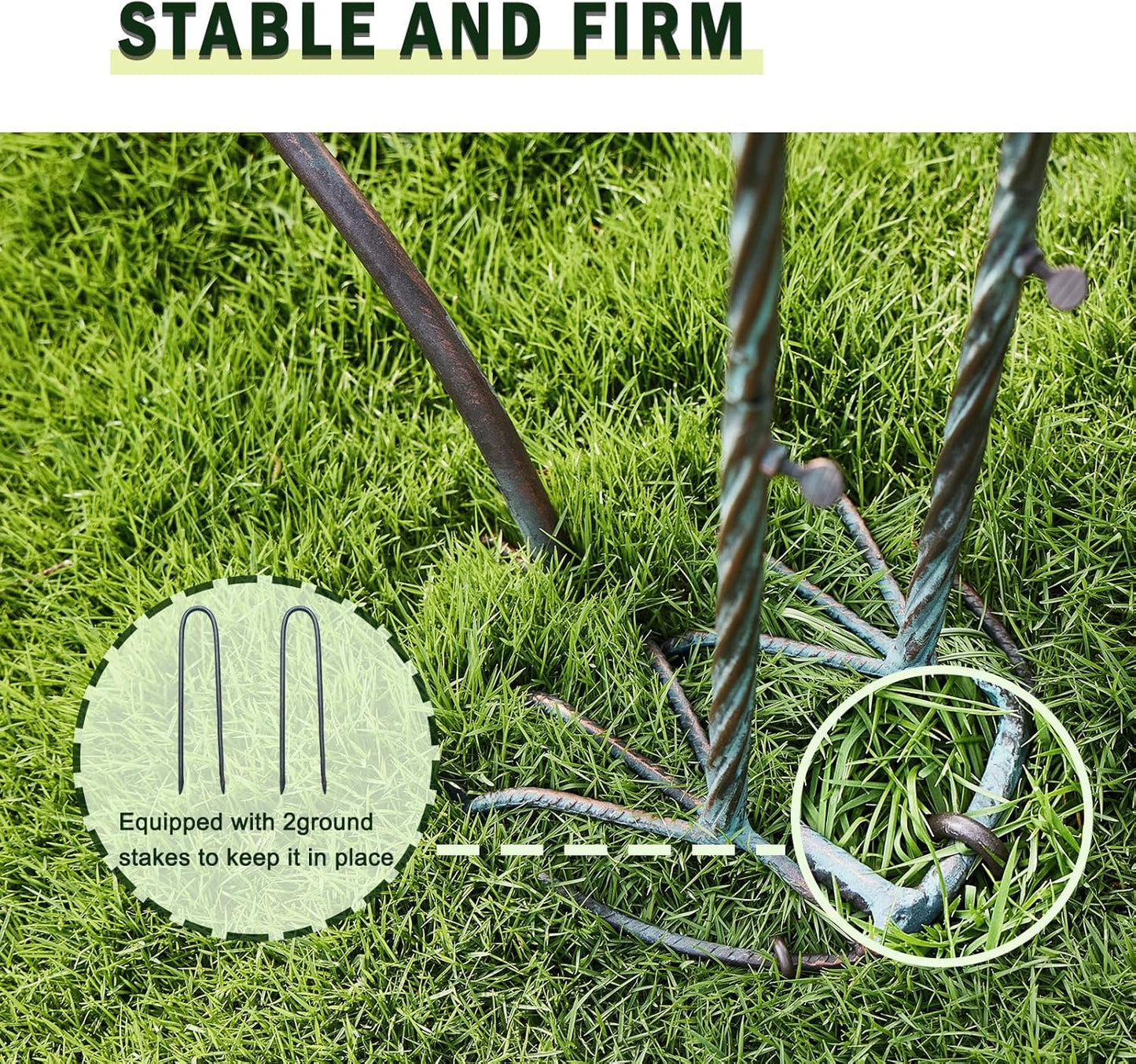 36’’H Crane Bird Bath, Metal Bird Baths for Outdoor, Birdbath for Outside Bird Feeder, Heron Garden Statues Decor