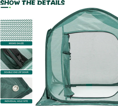 UV-Resistant Durable Pop Up Plant Covers & Garden Mesh Netting - Protective Bird Netting for Tomato & Crop Protection, Portable Pop-Up Mesh Plant Covers for Raised Beds