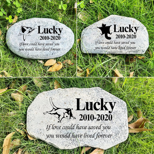 Zatanmulo Personalized Pet Memorial Stone, Garden Memorial Stone Personalized, Flying Squirrel Headstone, Flying Squirrel Tombstone, Memorial Plaque Outdoor, Garden Stepping Stone (Flying Squirrel)