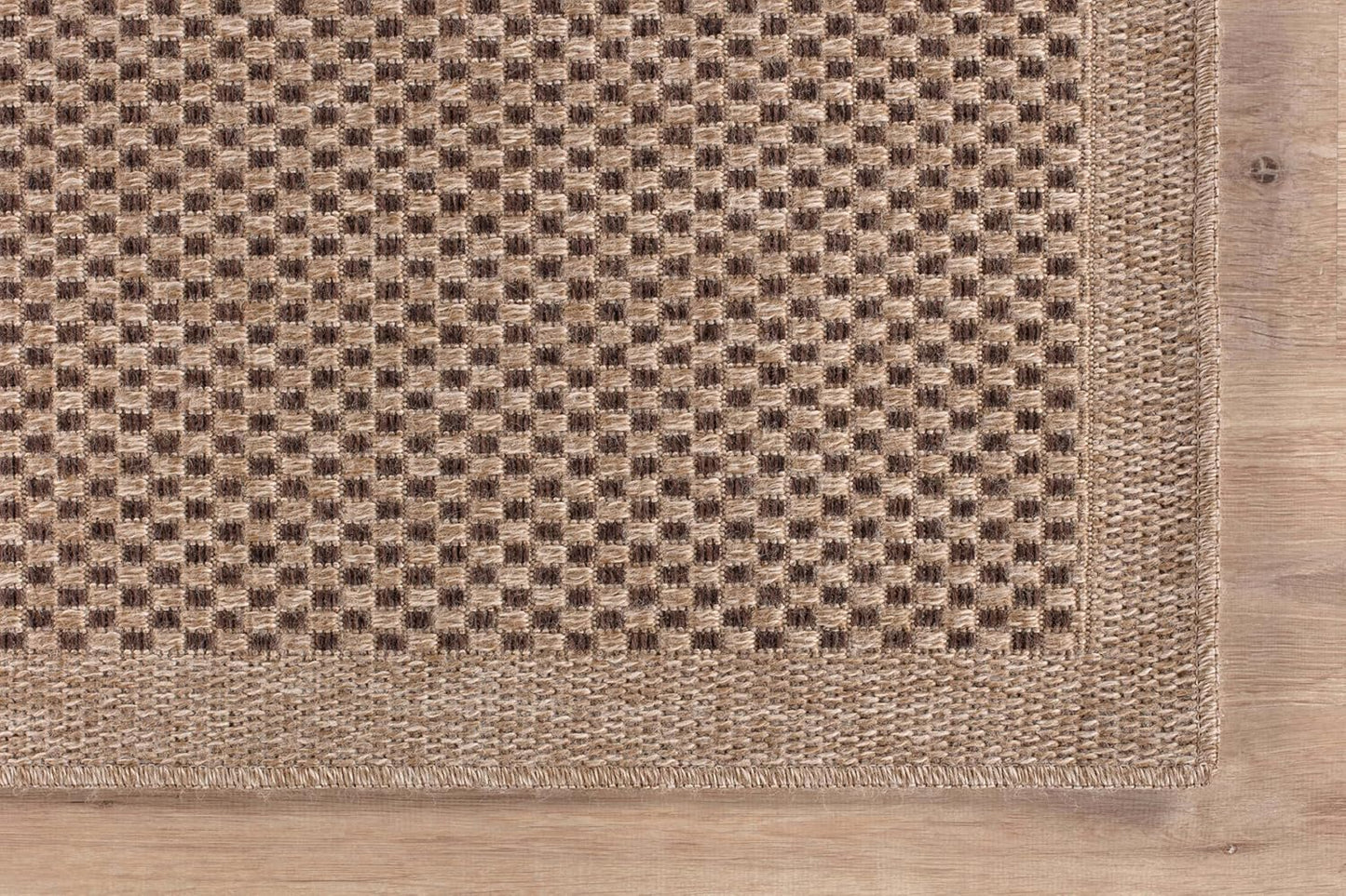 CAMILSON Easy Jute Round Rug 4ft Indoor Outdoor Natural Color Fiber Area Rugs for Living Room Patio and Kitchen Rug, Sisal Boho Woven Design Easy-Cleaning Washable Outside Carpet Alfombras (4 Round)