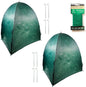 Winter Plant Cover Freeze Protection Tents 2 Pack-Protect Shrubs from Snow, Frost, Animals, Freezing Temperatures - Complete with Soft Garden Ties (36" x 36" x 40", 2 Pack, green with stakes)