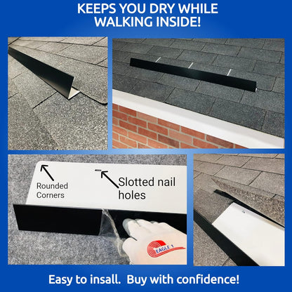 Eagle 1-26 Gauge 5 Foot Rain Diverter - Nails and Instructions Included (Mill Finish Aluminum, Copper, Galvanized, Stainless Steel & More) (3, White)