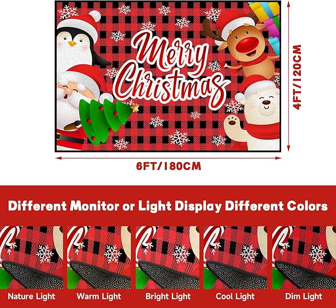 Merry Christmas Rug,Christmas Trees Decorative Indoor Bedroom Xmas Winter Welcome Door Mat Anti-Slip Rubber Area Rug for Seasonal Holiday Decoration,71" X 47"