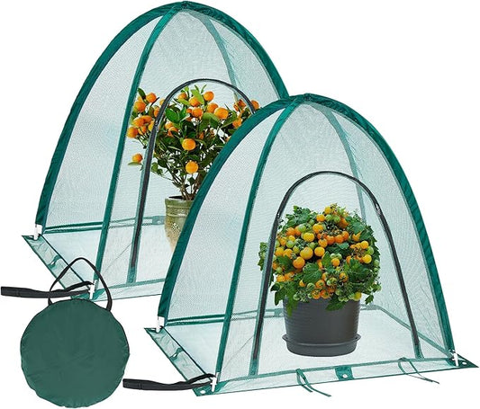 Premium Mini Garden Mesh Netting Pop Up Greenhouse Plant Covers and Animal-Proof Plant Protectors - Ideal for Summer Gardening