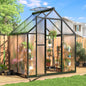 Polar Aurora 4x6 FT Greenhouse, Quick Aluminum Assembly Structure Polycarbonate Greenhouse, Walk-in Greenhouses for Outdoors with Ventilated Windows, Green Houses for Outside Backyard Garden