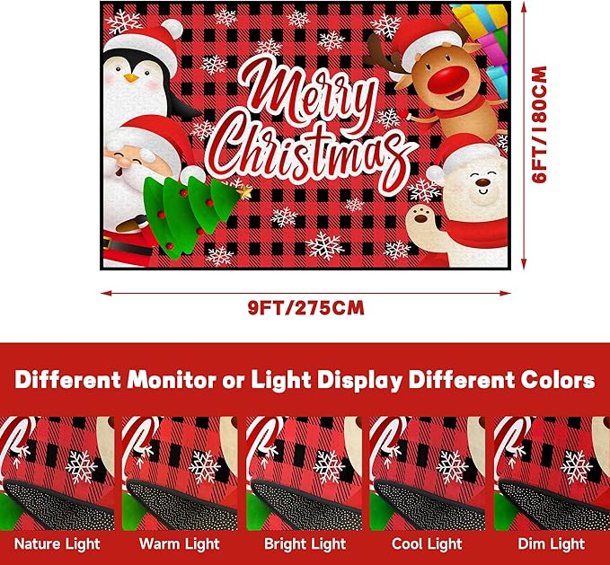 Christmas Area Rug 6' x 9' for Bedroom Living Room Rugs Xmas Decor Area Rug Non-Slip Indoor Throw Rug Washable Rug Floor Carpet for Kitchen Bedroom