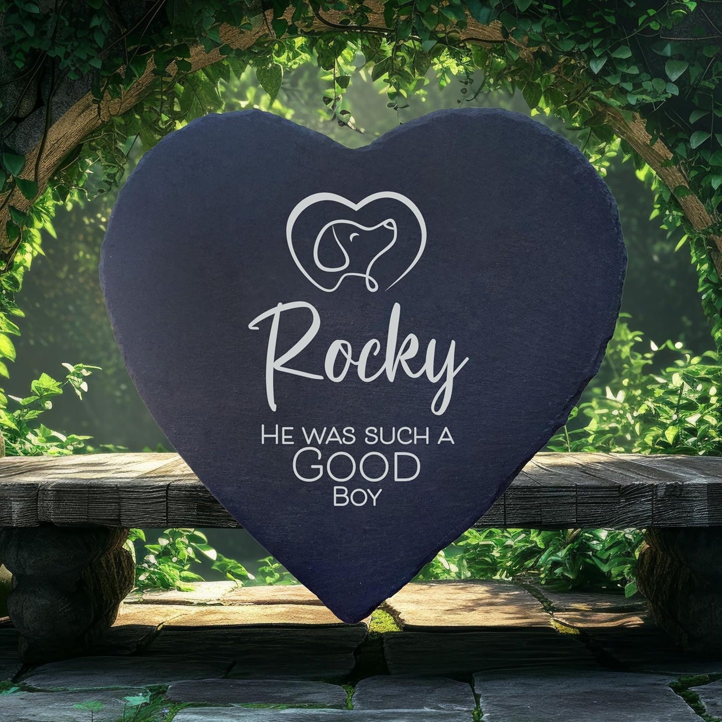 Dog Memorial Gifts for Loss of Dog, Cemetery Decorations for Grave, Pet Loss Sympathy Gift, Personalized Remembrance Garden Stone, Cat Lovers Heaven Grave Markers Bereavement Headstone (A10H)