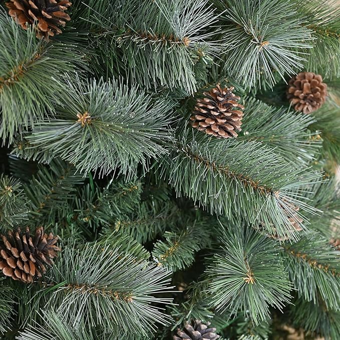 Christmas Tree 7.5ft, PLuxury Pine Needle -Premium Christmas Trees Flocked Trees - Artificial Xmas Tree