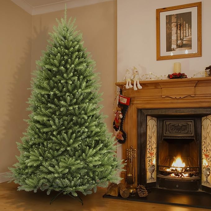 National Tree Company Artificial Full Christmas Tree, Green, Dunhill Fir, Includes Stand, 7.5 Feet