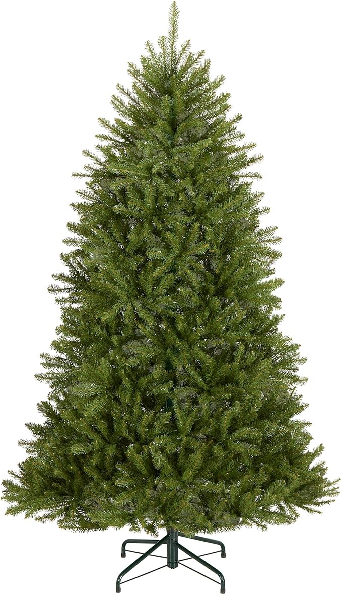 National Tree Company 6.5 ft Unlit Dunhill Fir Artificial Christmas Tree, 1,838 Tips, Includes Stand, Green