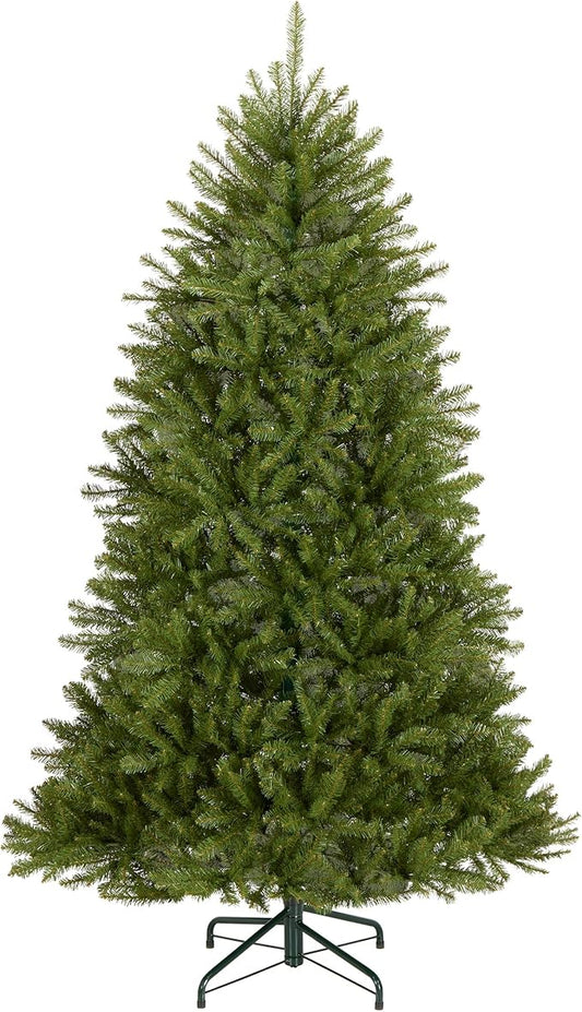 National Tree Company 6.5 ft Unlit Dunhill Fir Artificial Christmas Tree, 1,838 Tips, Includes Stand, Green