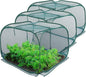 3 Pack Pop Up Mesh Plant Cover, Plant Protector for Raised Garden & Flower Bed, Net Cage Plant Guard for Fruits, Vegetables, Seedlings and Herbs, 8 Ground Stakes for Fixing.