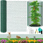 32.8ftx24In Plant Protectors from Animals,Plant Cages for Outdoor Plants,Wire Plant Protector Cage,Wire Plant Protector,Chicken Wire Cloche with Ground Stakes & Nylon Ties Protect Plants from Animals