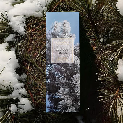 COCORRÍNA Reed Diffuser - Maine Winter Balsam Reed Diffuser Set with 8 Sticks & Preserved Baby's Breath, Reed Diffuser for Home Bathroom Shelf Decor