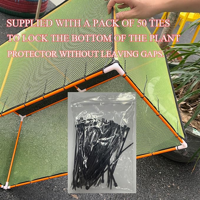 Seedling Net Plant Protector, 19 Fibreglass Poles Make Up The Garden Plant Awning, Bird Netting, Preventing The Hot Sun and Squirrels from Harming Plant Seedlings,47.2" X 23.6" X 23.6"