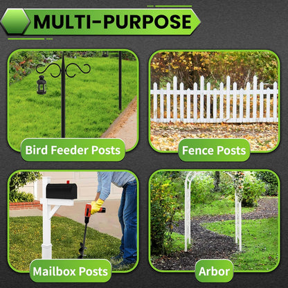 SYITCUN Auger Drill Bit for Planting - 4"X32" Heavy-Duty Post Hole Auger - Auger Post Hole Digger for Fence- 3/8" Hex Drive Drill