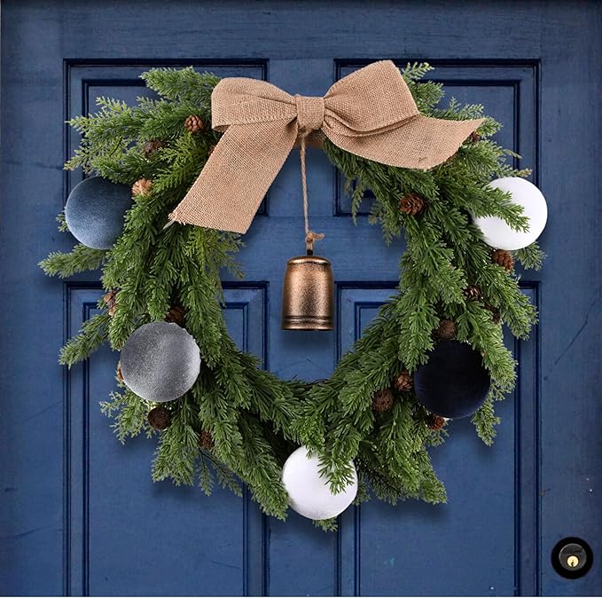 Velvet Christmas Ornaments Balls for Tree - 15pcs Blue Shatterproof Christmas Ornaments for Xmas Decorations - Multicolor Royal Dusty Blue, 80mm 3.15inch