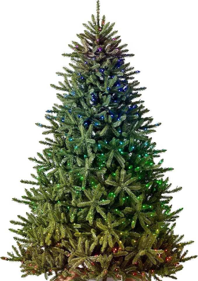 Balsam Hill 7.5 ft Pre-Lit Classic Blue Spruce - Artificial Christmas Tree with 540 Twinkly Lights, Easy Plug Technology, Premium Stand for Indoor Holiday Decorating