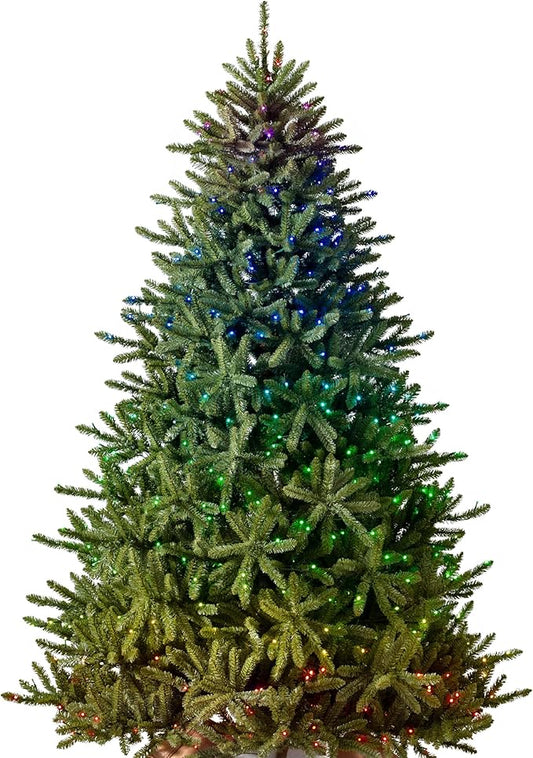 Balsam Hill 7.5 ft Pre-Lit Classic Blue Spruce - Artificial Christmas Tree with 540 Twinkly Lights, Easy Plug Technology, Premium Stand for Indoor Holiday Decorating