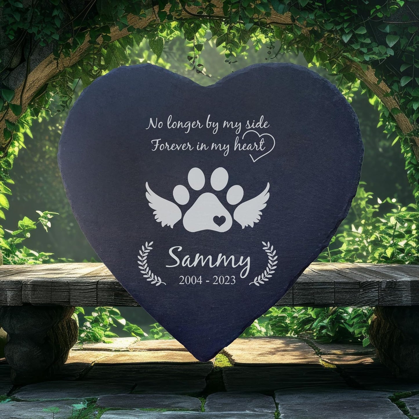 Dog Memorial Gifts for Loss of Dog, Cemetery Decorations for Grave, Pet Loss Sympathy Gift, Personalized Remembrance Garden Stone, Cat Lovers Heaven Grave Markers Bereavement Headstone (A03H)