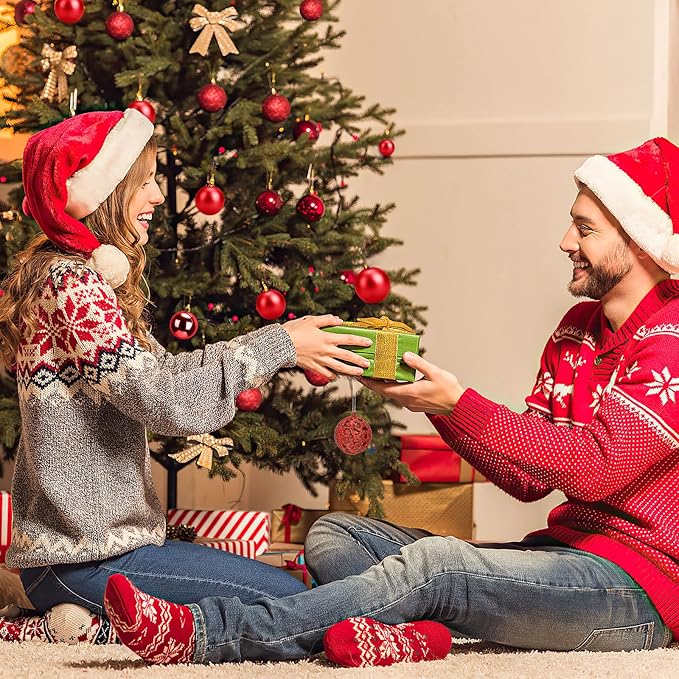 Aitsite 100 Pack Christmas Tree Ornaments Set Mini Shatterproof Holiday Ornaments Balls for Christmas Decorations (Red)