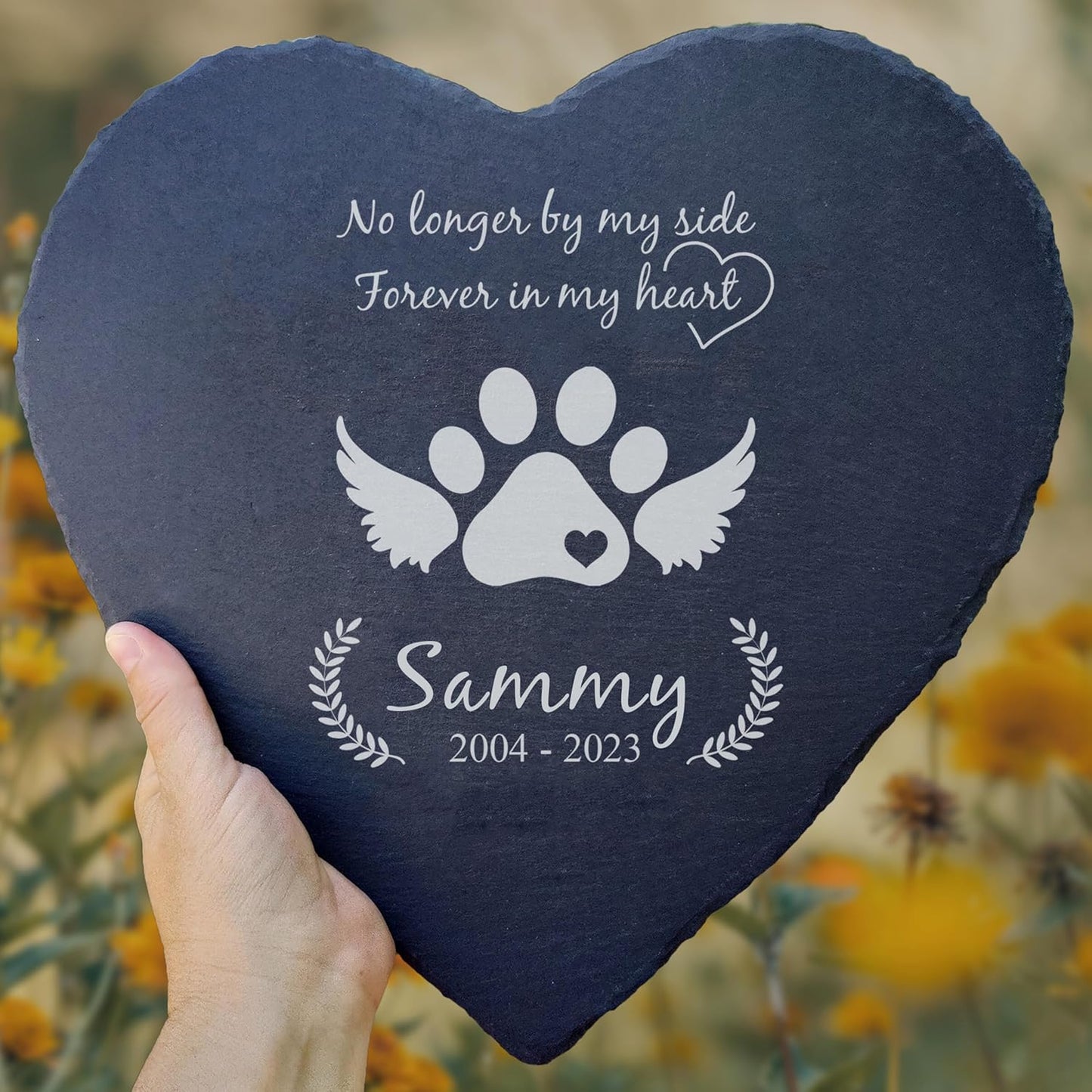 Dog Memorial Gifts for Loss of Dog, Cemetery Decorations for Grave, Pet Loss Sympathy Gift, Personalized Remembrance Garden Stone, Cat Lovers Heaven Grave Markers Bereavement Headstone (A03H)