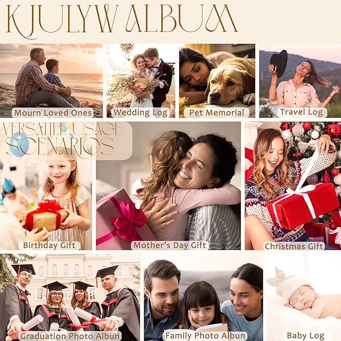 Christmas Photo Albums 4x6 Pictures, Vintage Coquette Bow Xmas Holly Berries Holiday Small Memory Photo Album Book for Baby Family Graduation Wedding Travel Vacation