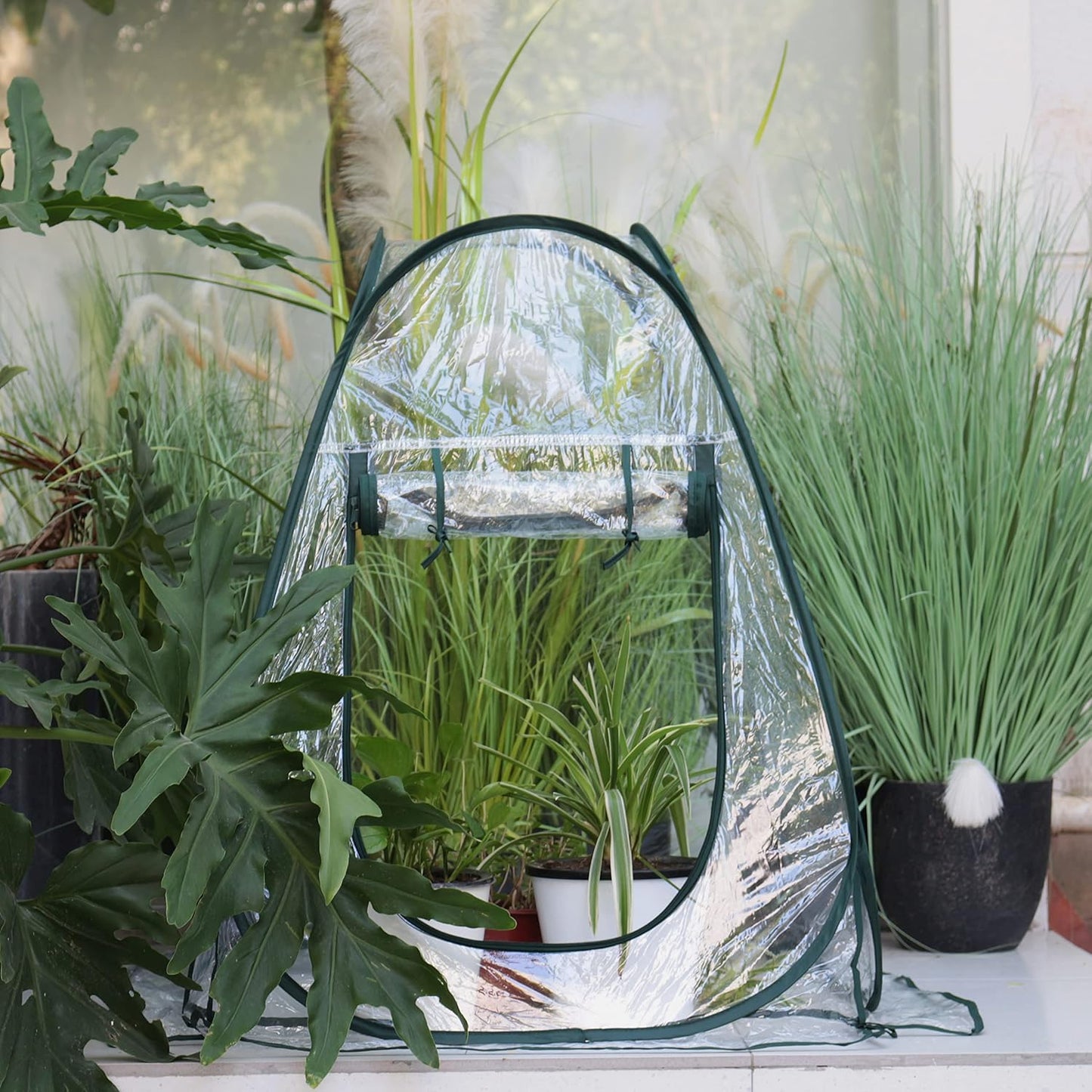 Gardzen 27"x27"x31" Pop up Grow Greenhouse Small Greenhouse, Portable Plant Flowers Mini Green House Cover for Outdoor & Indoor Use