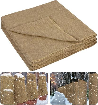ANPHSIN 75ftx40in Natrual Burlap Plant Covers Freeze Protection - Winter Frost Plant Blankets, Frost Cloth Tree Wrap for Outdoor Bushes Trees Potted Plants Cold Weather