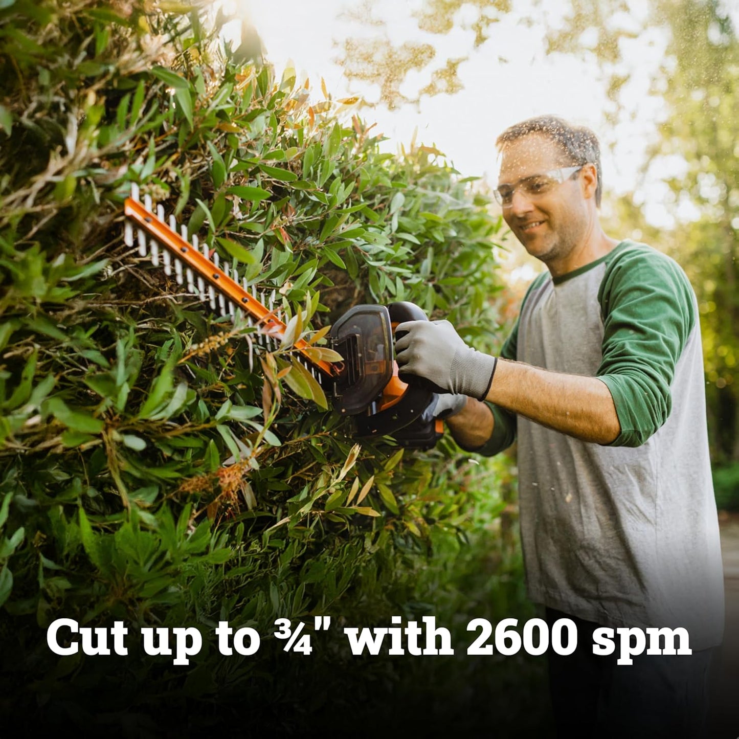 WORX WG261.9 22" 20V Cordless Hedge Trimmer, Battery & Charger Not Included