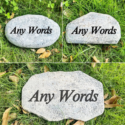 Zatanmulo Personalized Pet Memorial Stone, Garden Memorial Stone Personalized, Dog Headstone, Cat Tombstone, Memorial Plaque Outdoor, Garden Stepping Stone (Any Words)
