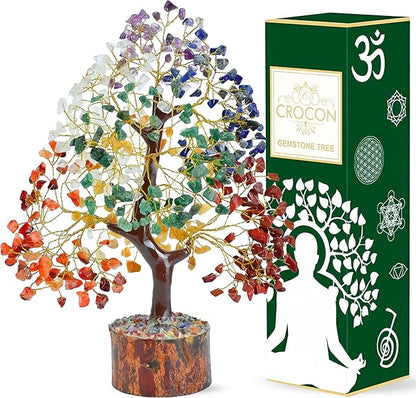The Original 7 Chakra Crystal Tree Birthday Gifts for Women, Healing Crystal Tree of Life Sister birthday gifts Room & Home Decor Gift for Mom Her Positive Energy New House Warming Gift Women unique