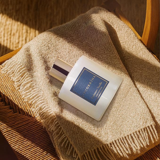 Cocorrína Premium Reed Diffuser Set with Preserved Baby's Breath & Cotton Stick Cashmere Vanilla | 6.7 fl oz Reed Diffuser for Bedroom Bathroom Home Décor