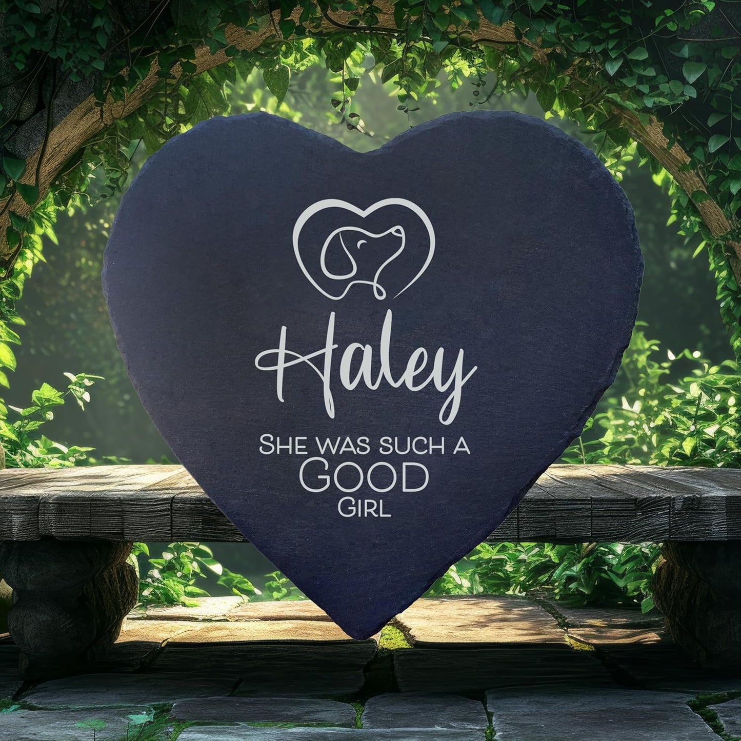 Dog Memorial Gifts for Loss of Dog, Cemetery Decorations for Grave, Pet Loss Sympathy Gift, Personalized Remembrance Garden Stone, Cat Lovers Heaven Grave Markers Bereavement Headstone (A11H)