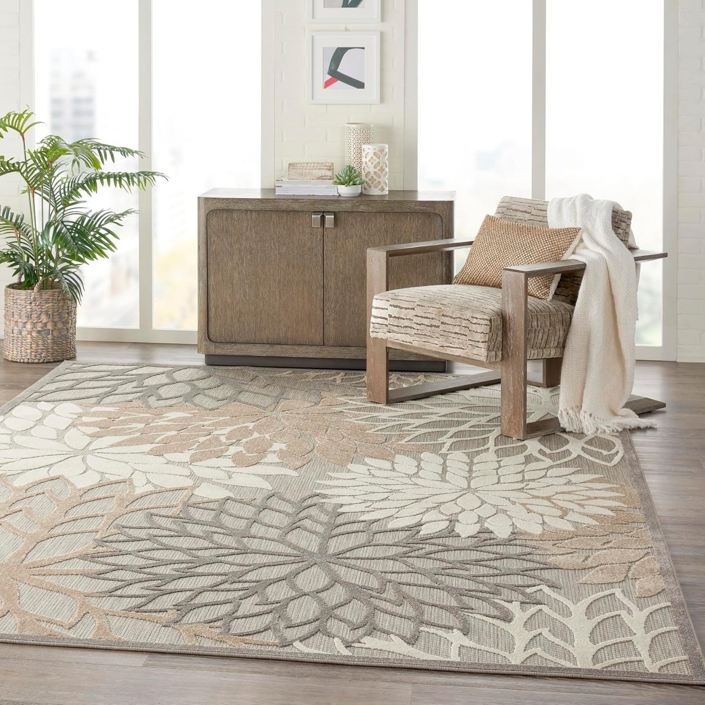 Nourison Home Aloha 7' x 10' Natural Outdoor Indoor/Outdoor Rug