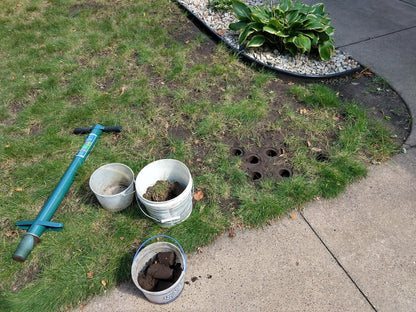 Edward Tools 5 in 1 Long Handle Garden Tool - Sturdy Steel Pro Grade Bulb Planter, Long Handle Weeder, Sod Plugger, Soil Probe, Transplanter - Step, Twist, Pull - Multi Depth Options