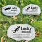 Zatanmulo Personalized Pet Memorial Stone, Garden Memorial Stone Personalized, Gecko Headstone, Lizard Tombstone, Memorial Plaque Outdoor, Garden Stepping Stone (Gecko)