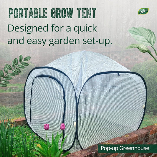 Dalen Pop-Up Mini Greenhouse - Easy Setup and Storage – 39”W x 39" L x 36" H - Special Venting Window to Ensure Breeze