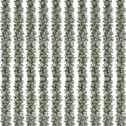 Dolicer 10 Packs 6FT Artificial Eucalyptus Garland, Faux Greenery Garland Hanging Fake Silver Dollar Eucalyptus Leaves Vines for Wedding Backdrop Arch Table Wall Party Home Decor