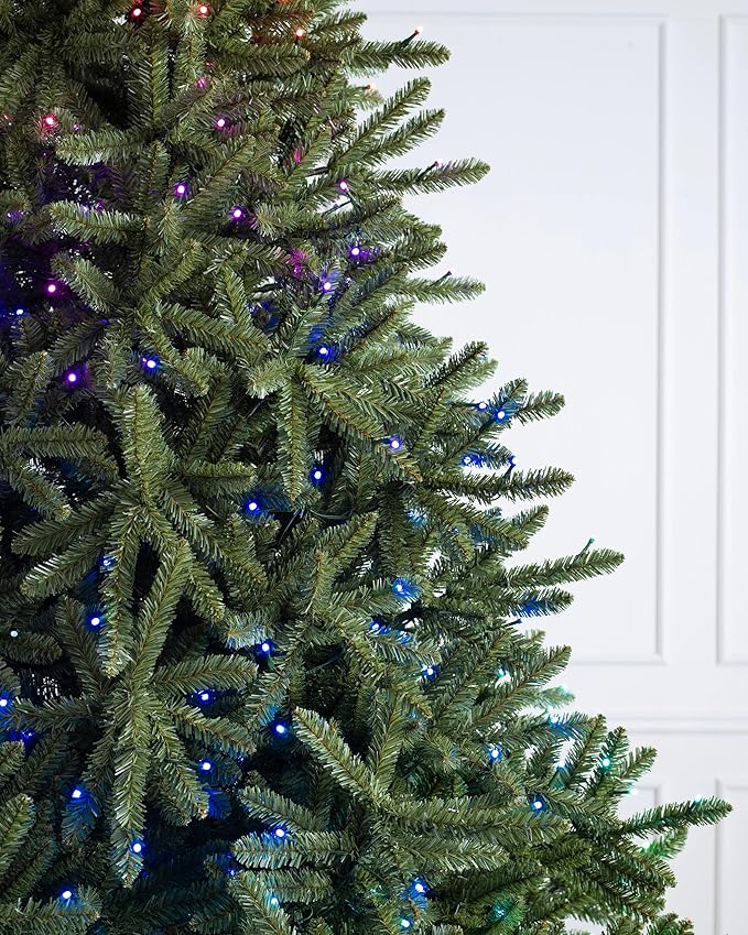Balsam Hill 6 ft Pre-Lit Classic Blue Spruce - Artificial Christmas Tree with Twinkly Lights, Easy Plug Technology, Premium Stand for Indoor Holiday Decorating