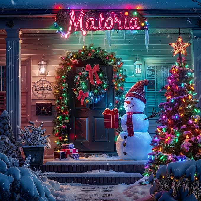 25Ft Christmas Lights Outdoor, C9 Multicolor Christmas Lights with 25 Colored LED Bulbs, Waterproof Connectable for Holiday, Xmas, Roofline, Wedding, Christmas Tree Decor- Green Wire