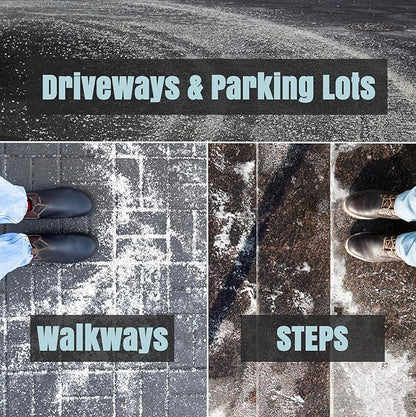 Halite Crystals Ice Melt Effective to -25°F, Eco-Friendly De-Icer, Optimal Granule Size for Quick Melting, Ideal for Driveways, Walkways, and Entryways (45, Pounds)