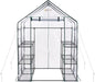 OGrow Machrus Deluxe Walk-in Greenhouse with 3 Tiers and 12 Shelves - Clear Cover