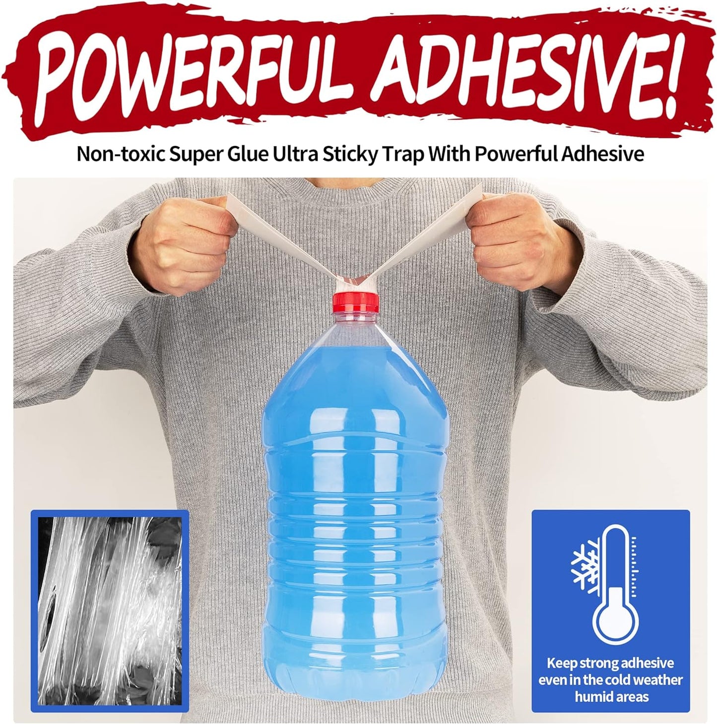 LULUCATCH Cricket Insect Glue Traps - 48 Pack Bug Sticky Traps, Large & Adhesive Spider Scorpion Trap with Pre-Baited Attractant, Highly Effective Glue Boards Indoor, Non-Toxic, Pet Safe Pest Control