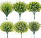 ilauke 6 Pack Artificial Greenery Stems Outdoor UV Resistant, Faux Plants for Home Decor Indoor Outside, Assorted Eucalyptus Decor & More for Vases