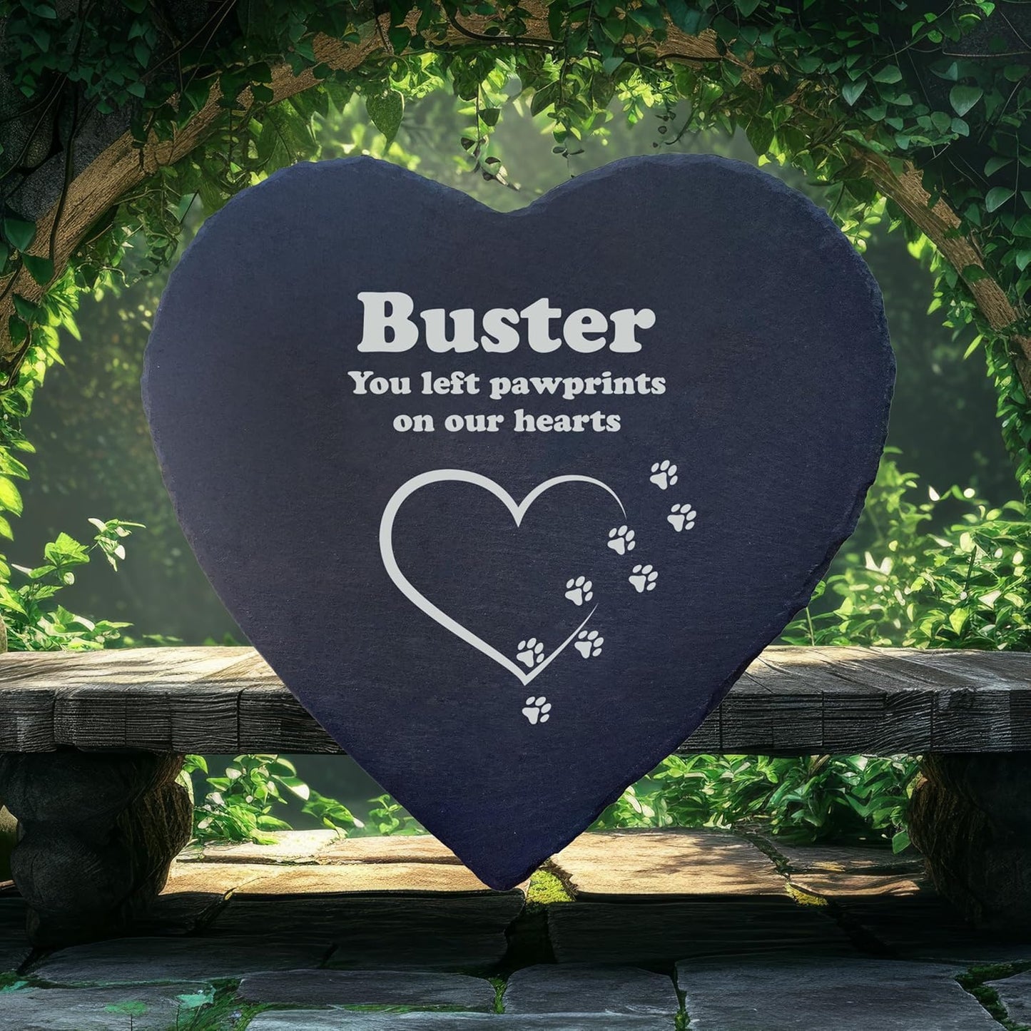 Dog Memorial Gifts for Loss of Dog, Cemetery Decorations for Grave, Pet Loss Sympathy Gift, Personalized Remembrance Garden Stone, Cat Lovers Heaven Grave Markers Bereavement Headstone (A12H)