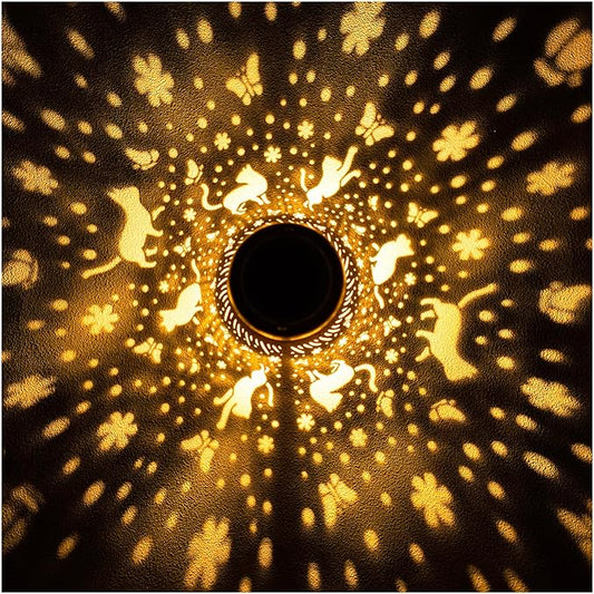 Cat Solar Lanterns Outdoor Hanging Waterproof Solar Lights Cat Gifts for Women Men Metal Decorative LED Lanterns for Outside, Patio, Landscape, Yard Decor, Garden Decorations